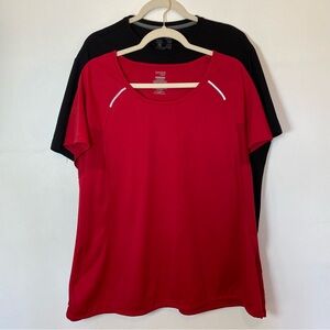 Starter Danskin Now Women’s 2x 2xl Athletic Shirts Tees T-shirts Tops Red Black